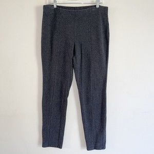 Pure Jill Pull On Knit Pants Tapered Ankle Womens Size M Dark Gray Pima Cotton